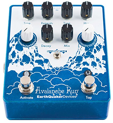 EarthQuaker Devices Avalanche Run V2 Stereo Reverb & Delay with Tap Tempo Guitar Effects Pedal